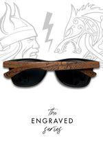 Occhiali da sole in legno Engraved -- Vikings
