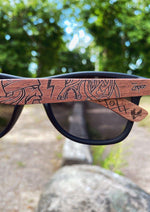 Occhiali da sole in legno Engraved -- Vikings
