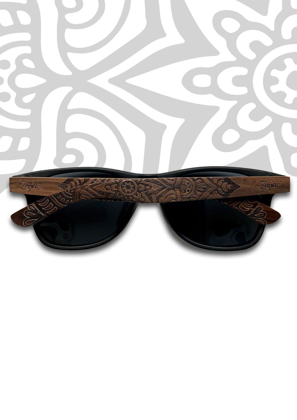 Occhiali da sole in legno Engraved -- Mandala
